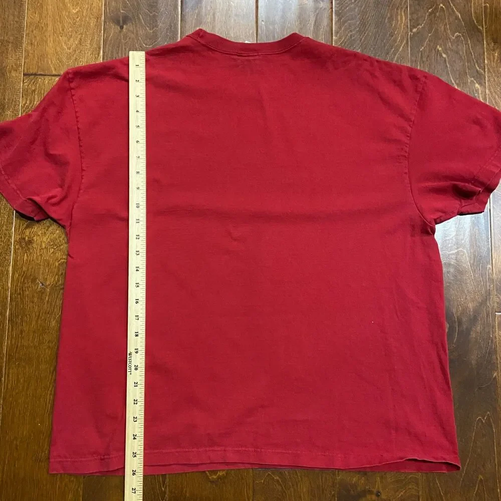 Old Navy Vintage 2002 Y2K USA Flag Red Cotton Crewneck T-Shirt Men's Size XL
